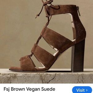 Banana Republic Brown Suede Strappy Heels